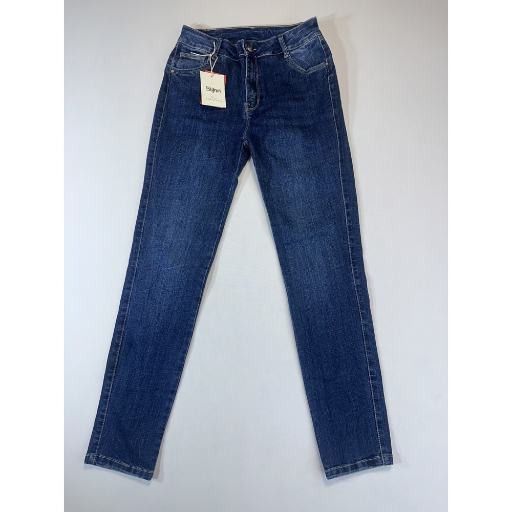 Women's Skinny Jeans Stretch Blue Denim Mid Rise Size 7 W30 L27 NWT